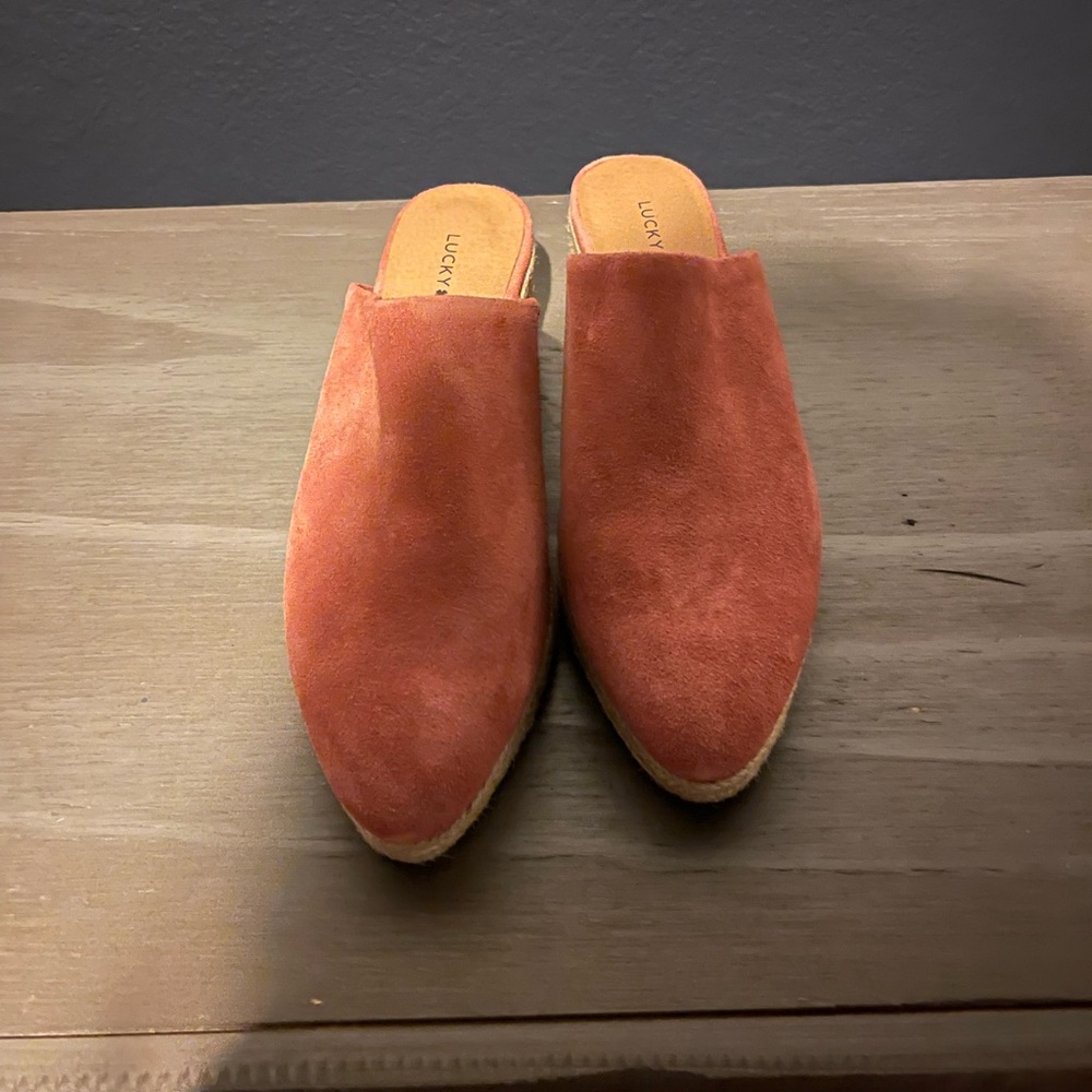 Lucky Brand, suede mules
